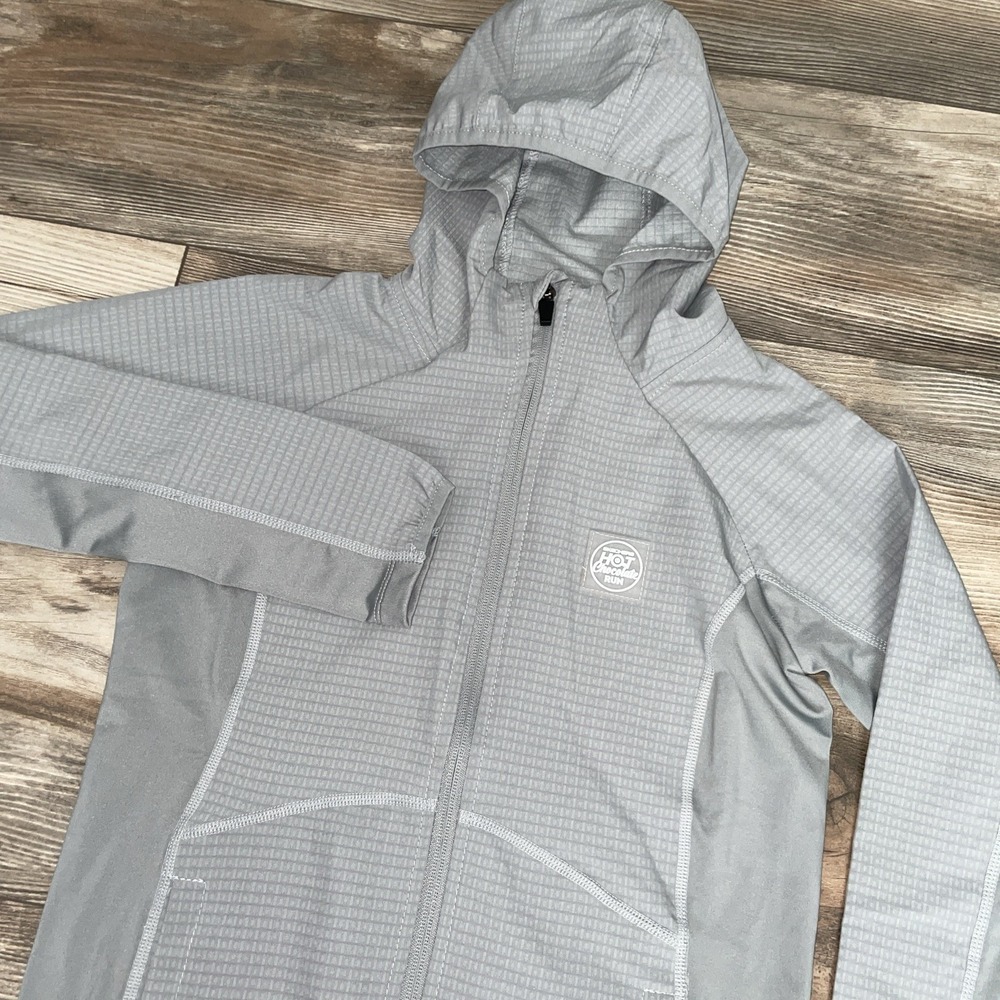 Ventures Endurance Hot Chocolate Run Jacket Youth L Gray Full Zip Exercise